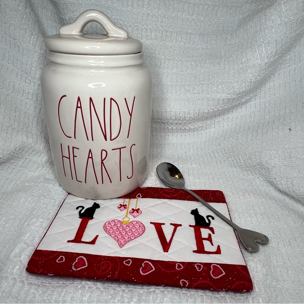 Hand Crafted Mug Rug Coaster Embroidered Cotton Fabric Padded Absorbs Liquid - Picture 3 of 4